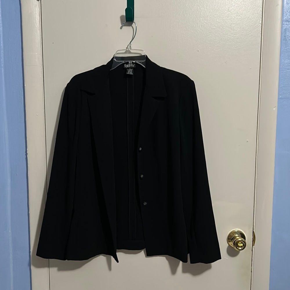 Rafaella 10 Black Button Up Blazer